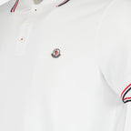 Polos Polo con Logo y Ribete Moncler Blanco Homme