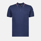 폴로 셔츠 Polo à logo et liseré Moncler 파란색 Homme