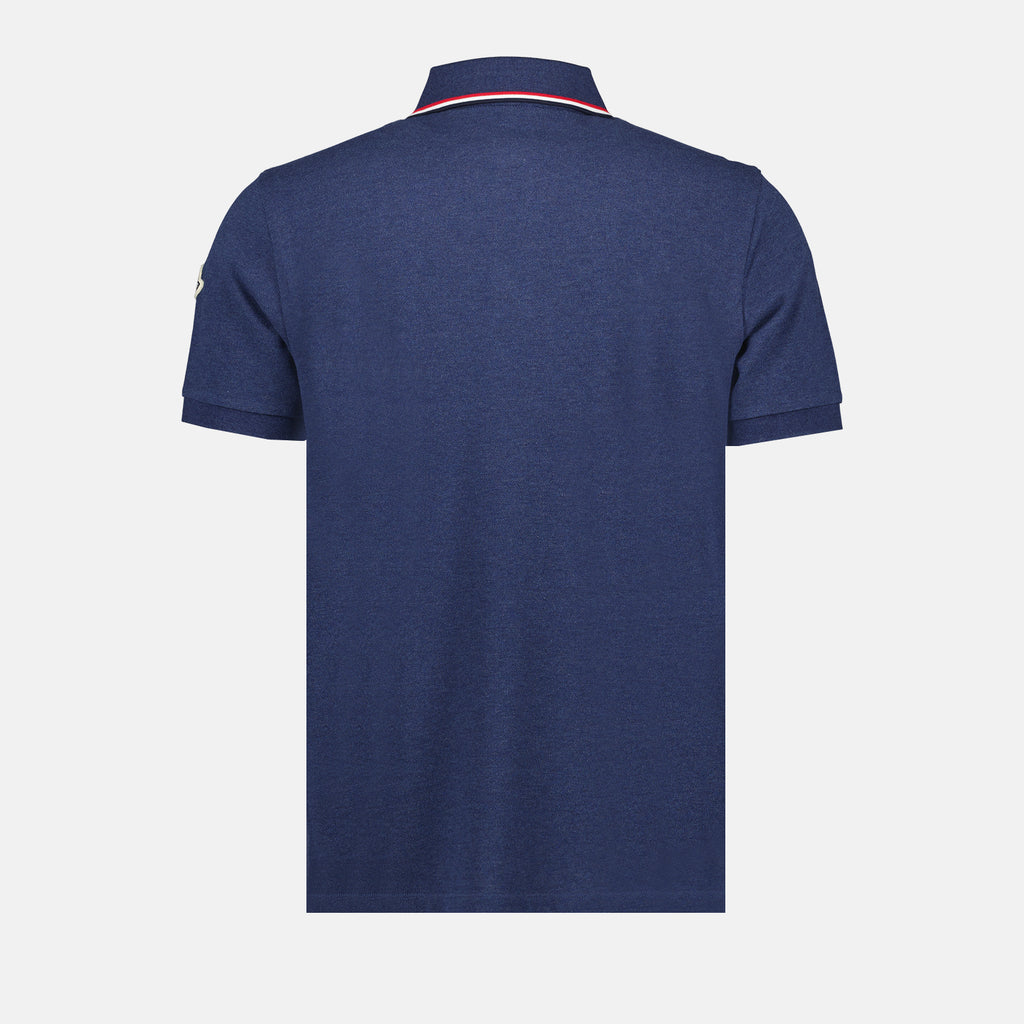 폴로 셔츠 Polo à logo et liseré Moncler 파란색 Homme