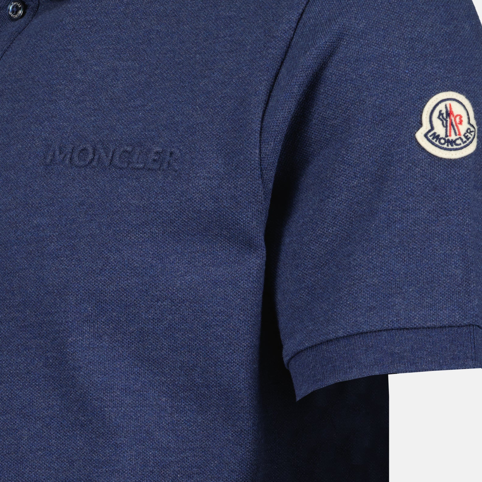 Polos Polo à logo et liseré Moncler Azul Homme