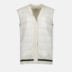 Maille Cardigan sans manches Moncler Blanc Femme