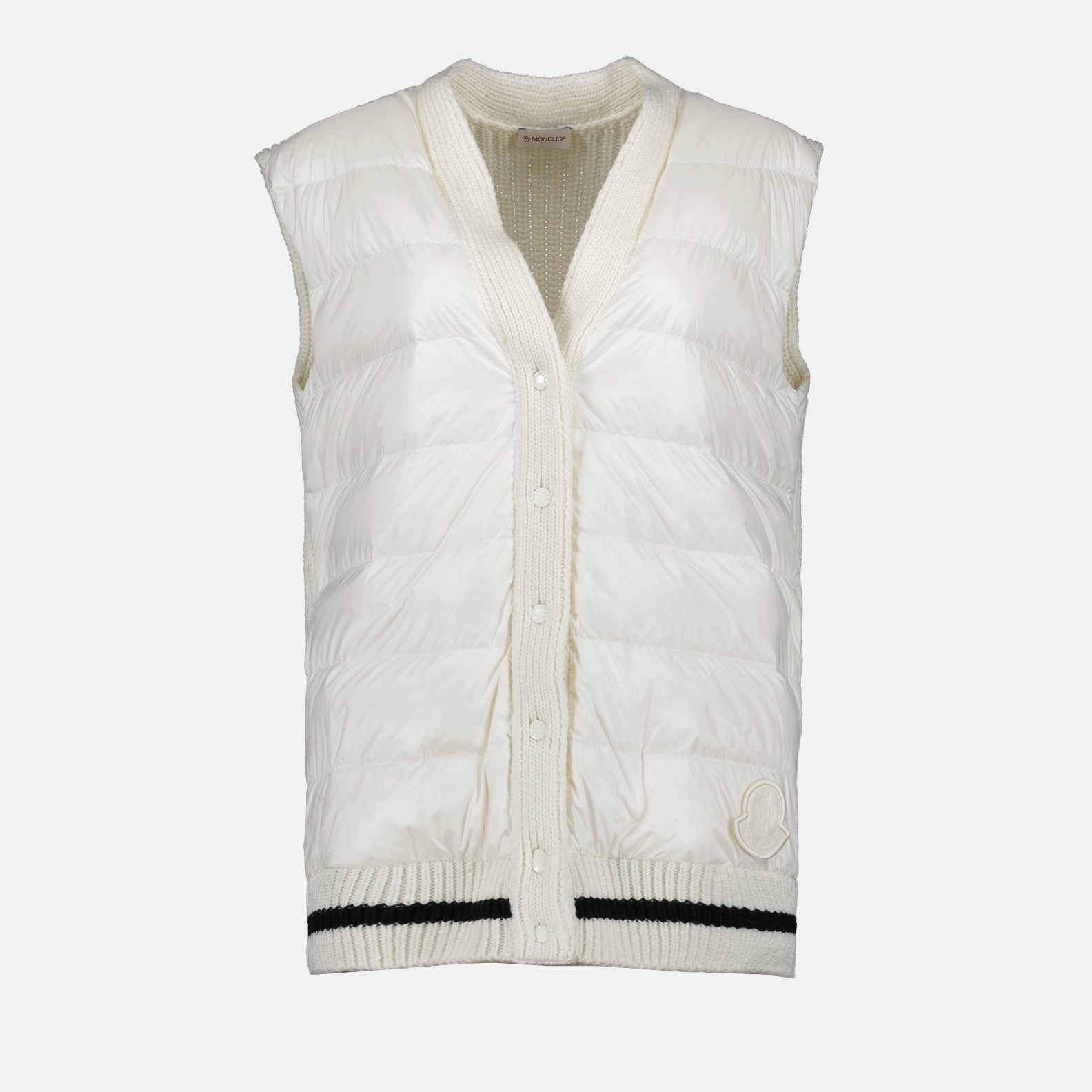 Maille Cardigan sans manches Moncler Blanc Femme