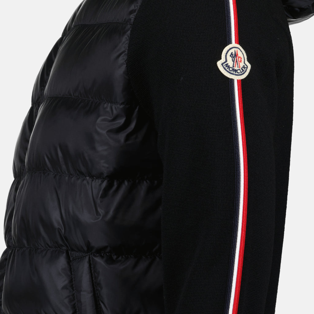 Vestes Veste bi-matière Moncler Noir Homme