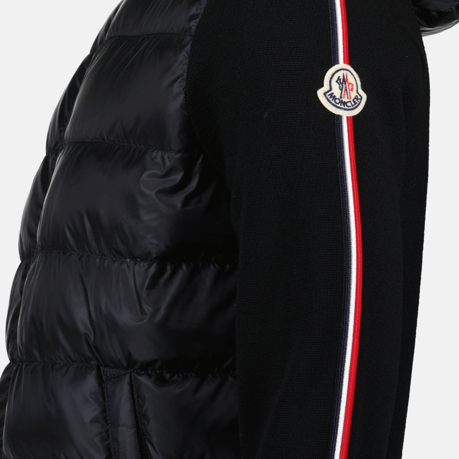 Vestes Veste bi-matière Moncler Noir Homme