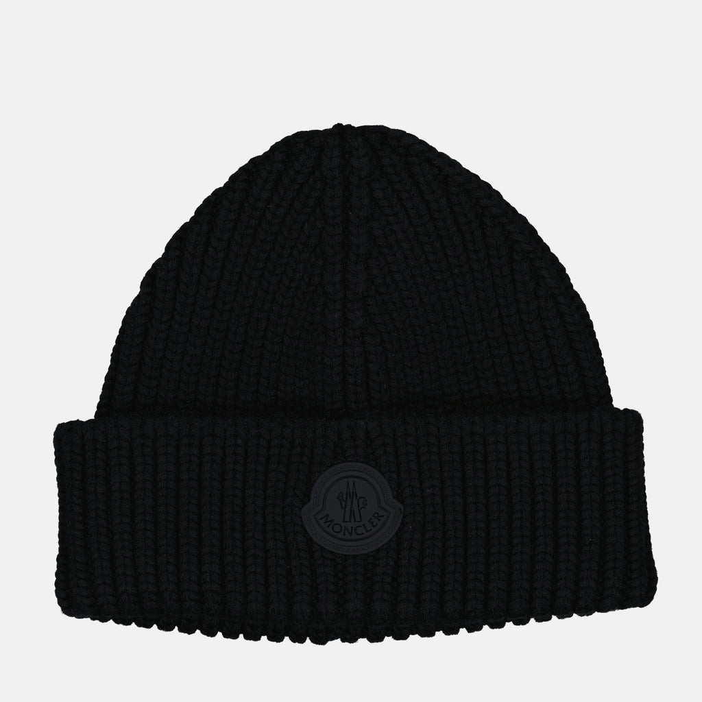 Hats, caps and beanies Logo beanie Moncler Black Man