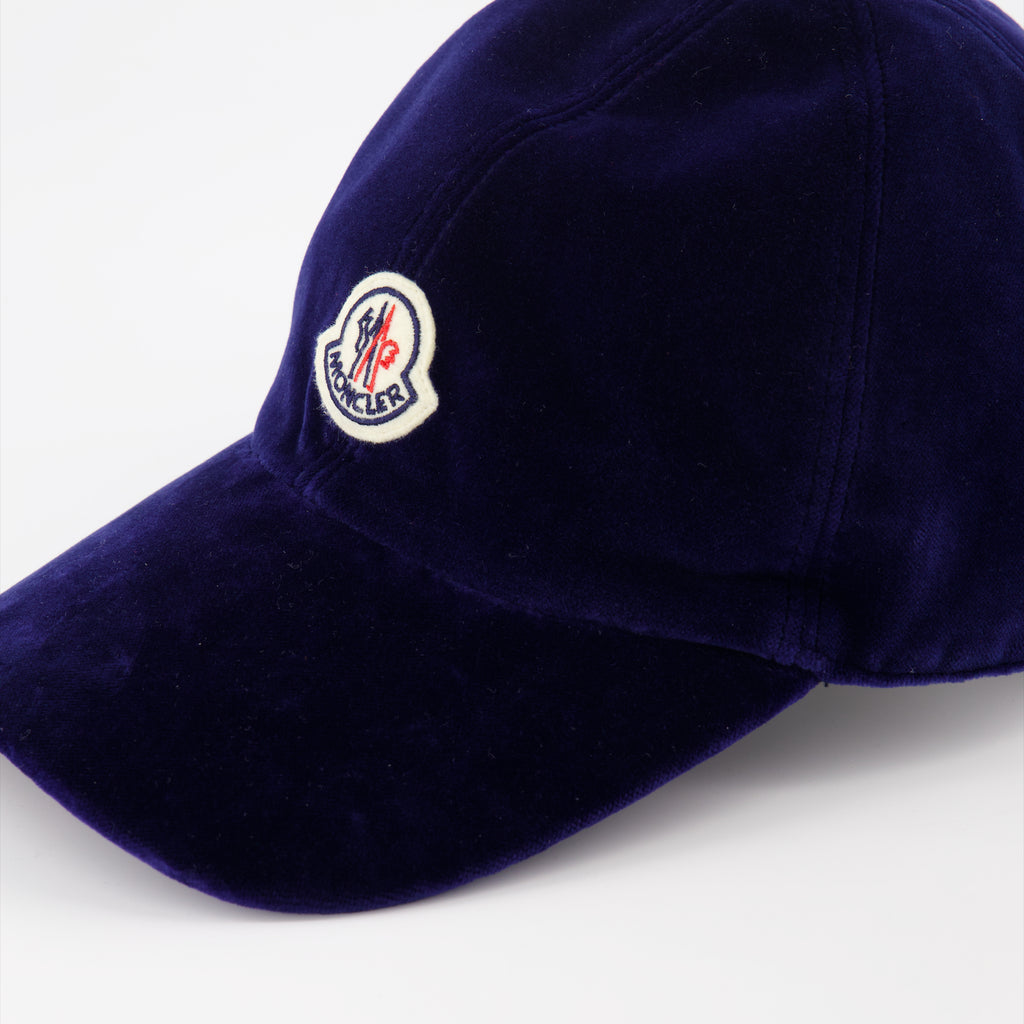 Chapeaux, casquettes et bonnets Casquette en velours Moncler Bleu Femme