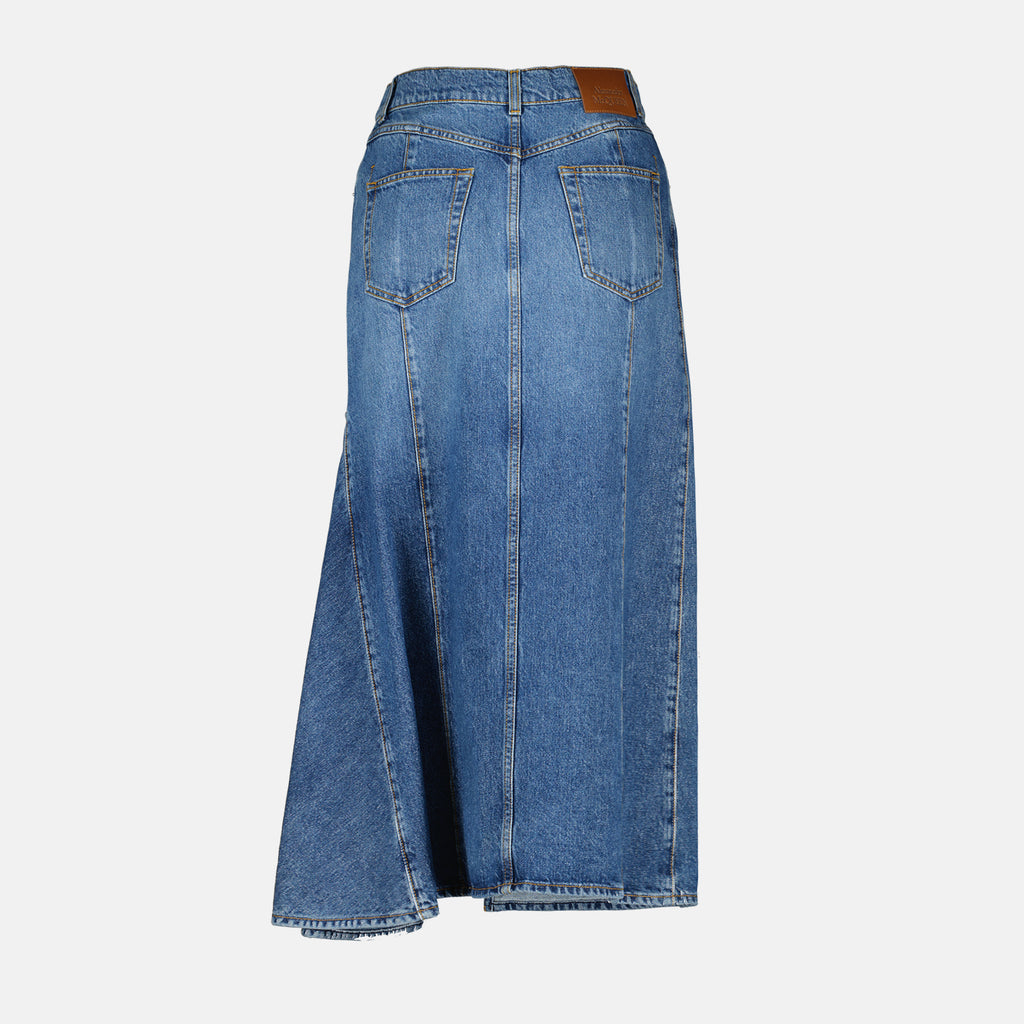 Jupes Jupe en denim Alexander McQueen Bleu Femme