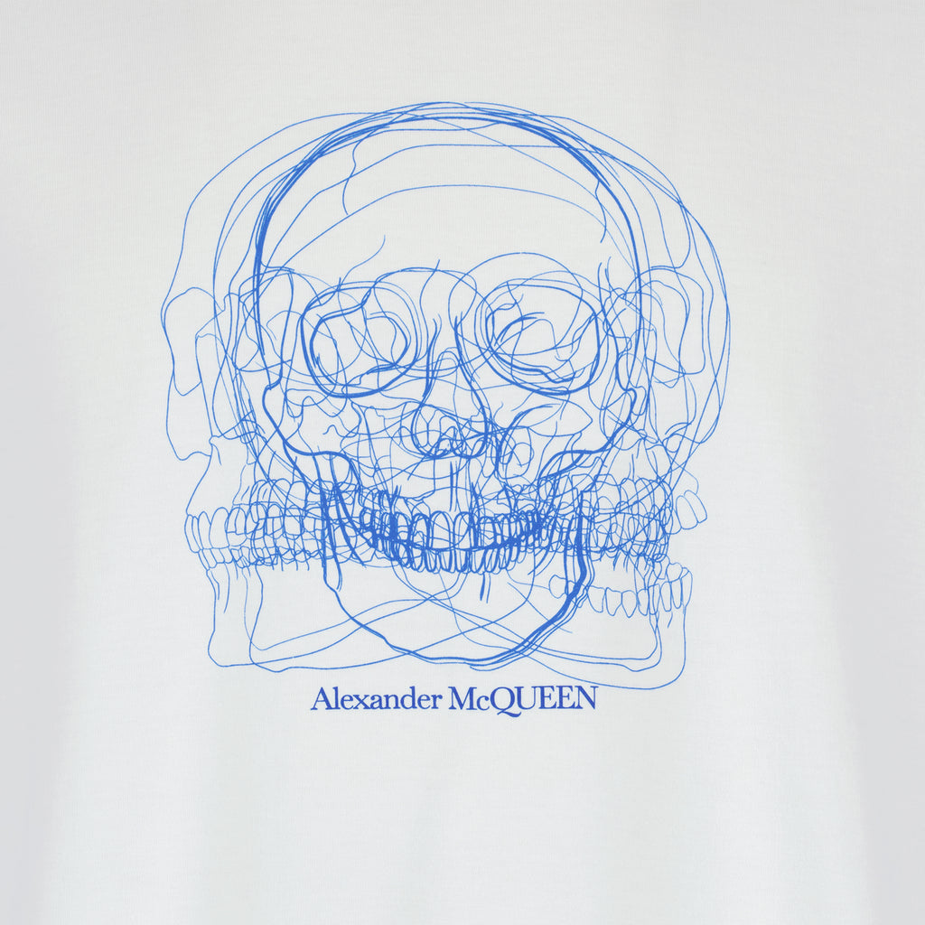 T-shirt T-shirt Skull Alexander McQueen Bianco Homme