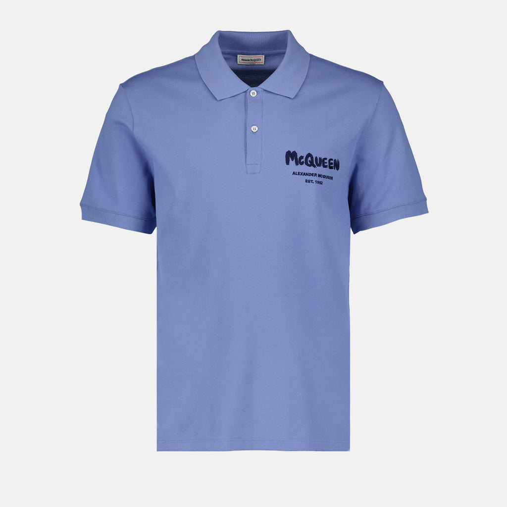 Polos Polo Graffiti Alexander McQueen Azul Homme