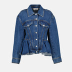 Jacken Veste en denim Alexander McQueen Blau Femme