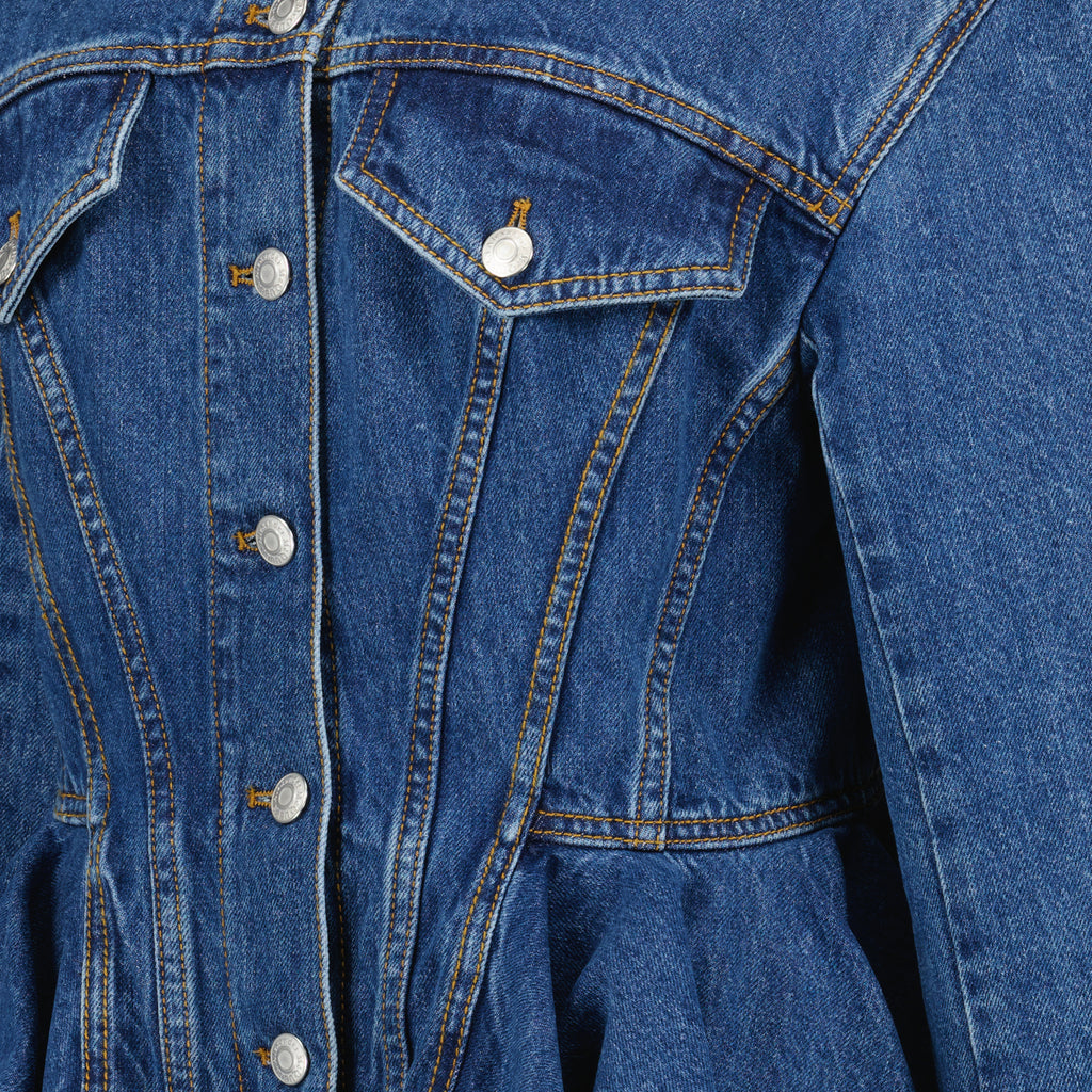 Jacken Veste en denim Alexander McQueen Blau Femme