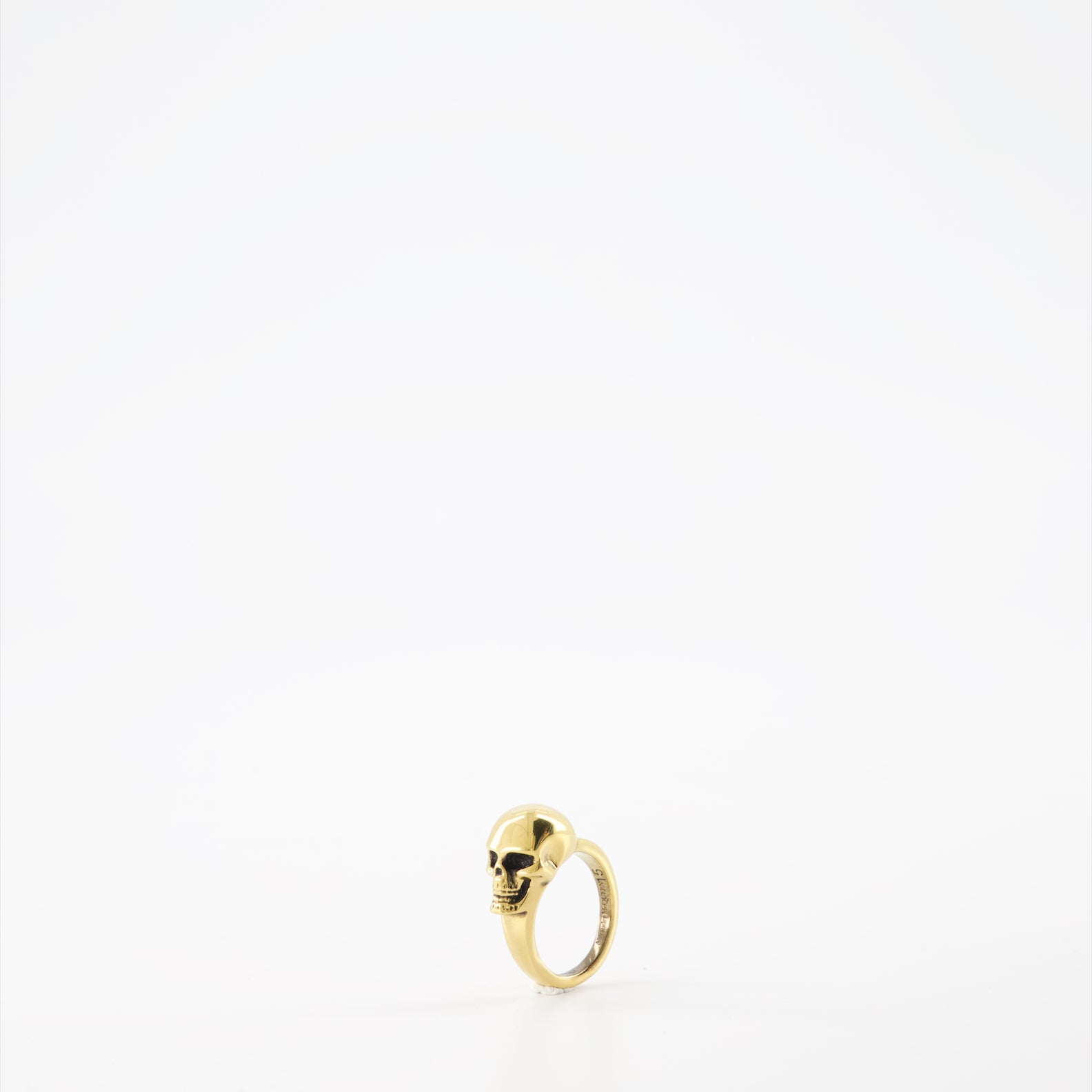 Bijoux Bague The Side Skull Alexander McQueen Doré Femme