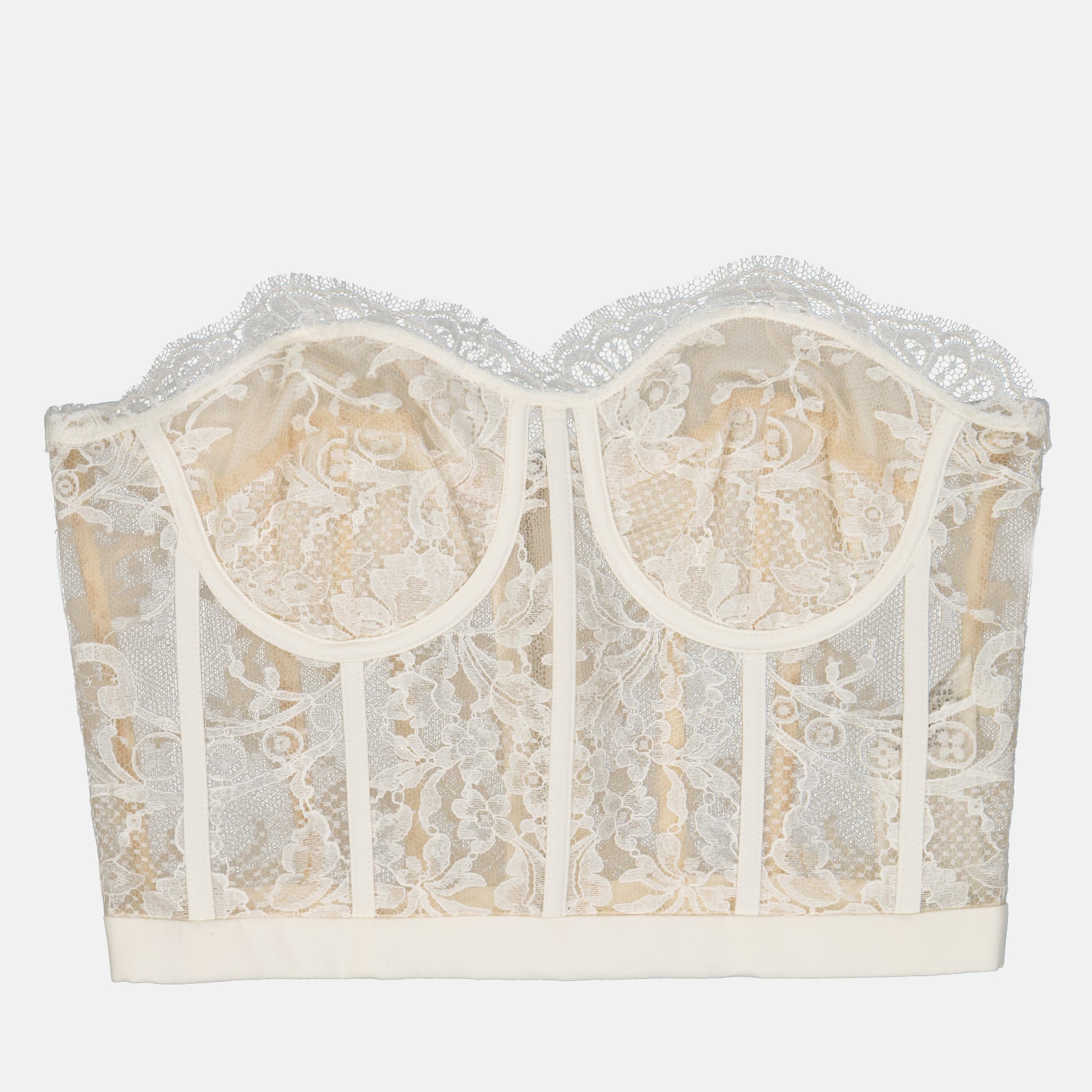 Tops Corset en dentelle Alexander McQueen Branco Femme