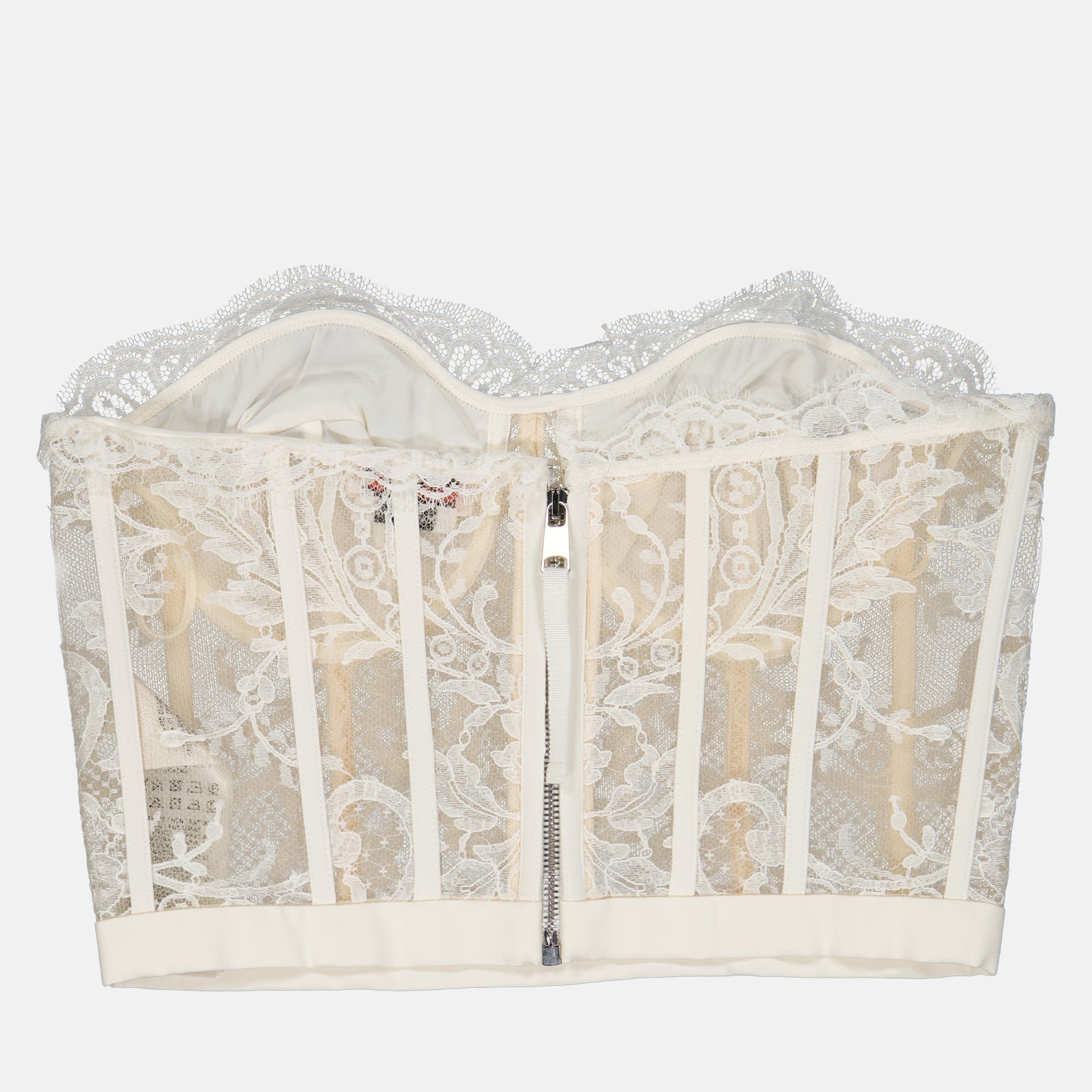 Tops Corset en dentelle Alexander McQueen Branco Femme