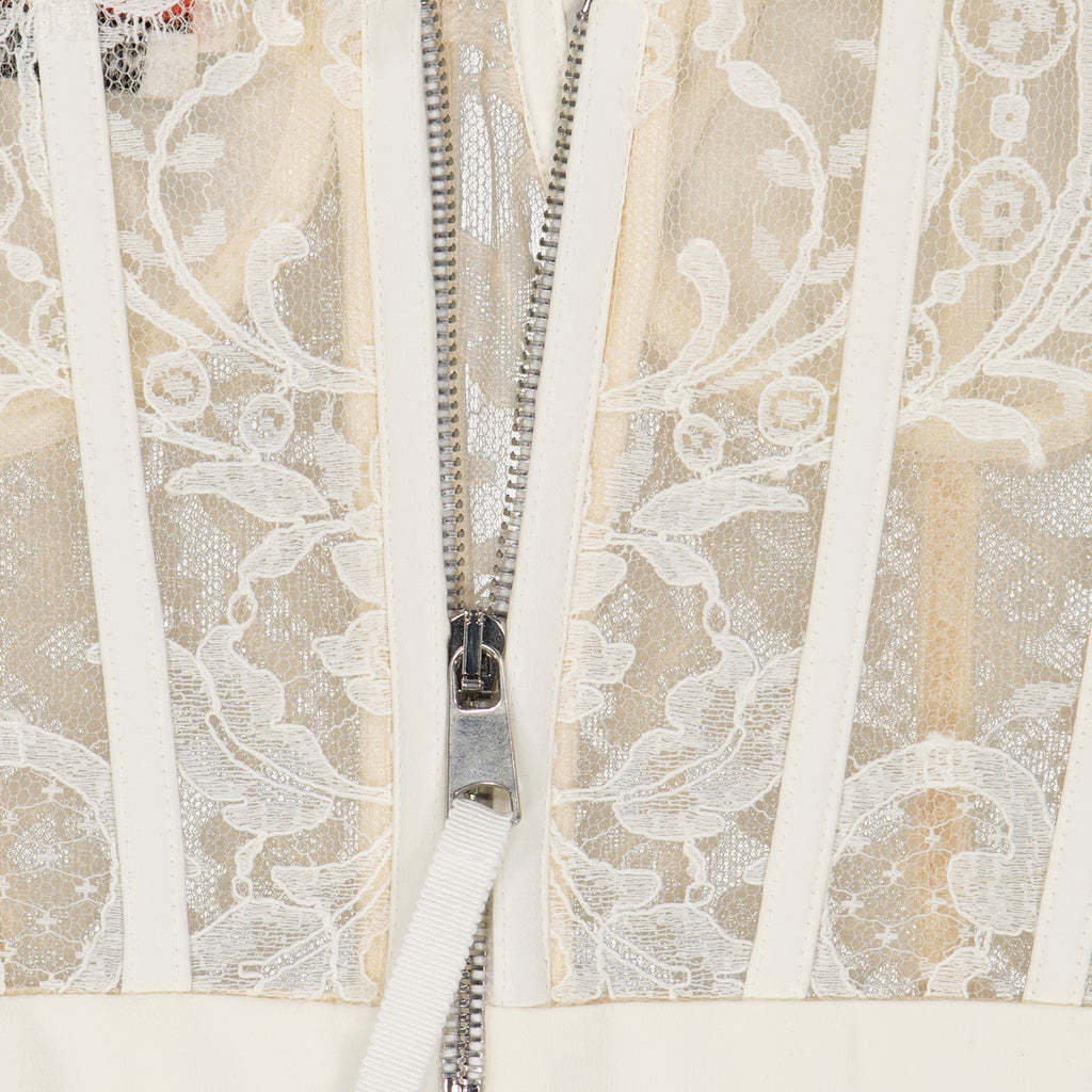 Tops Corset en dentelle Alexander McQueen Branco Femme