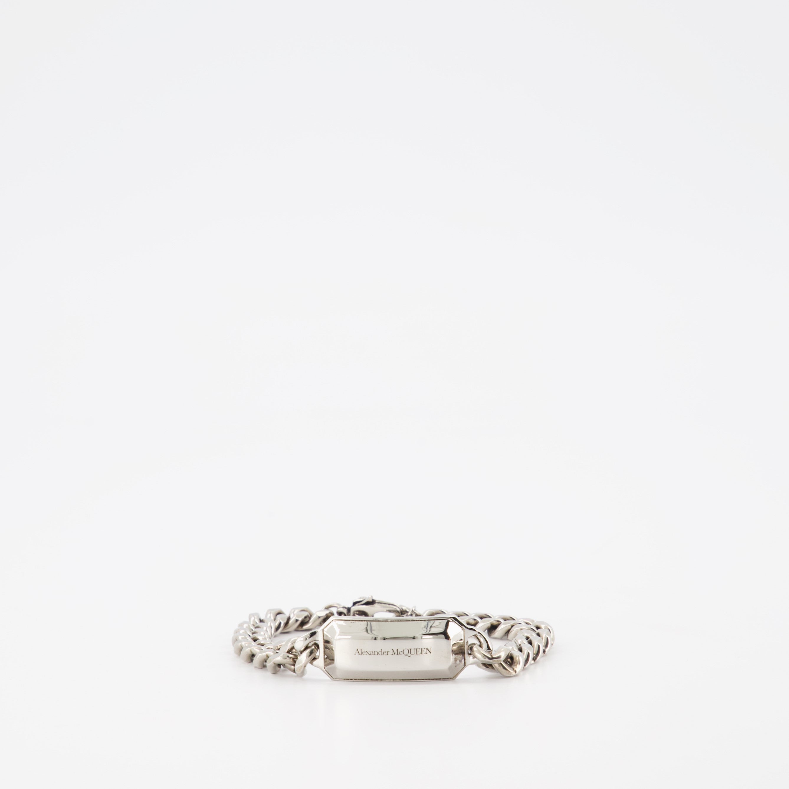 Bijoux Bracelet gravé Alexander McQueen Argenté Homme