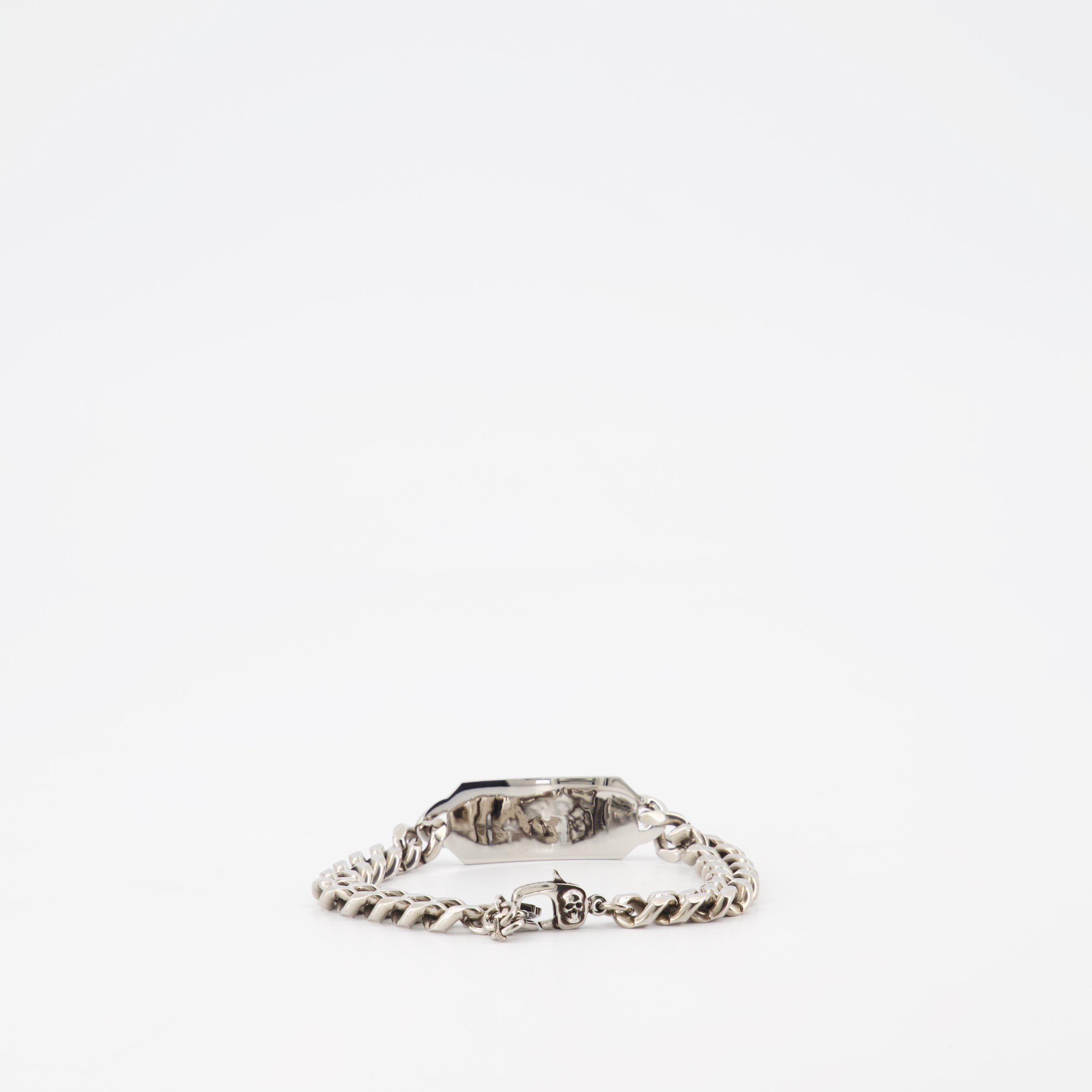 Bijoux Bracelet gravé Alexander McQueen Argenté Homme