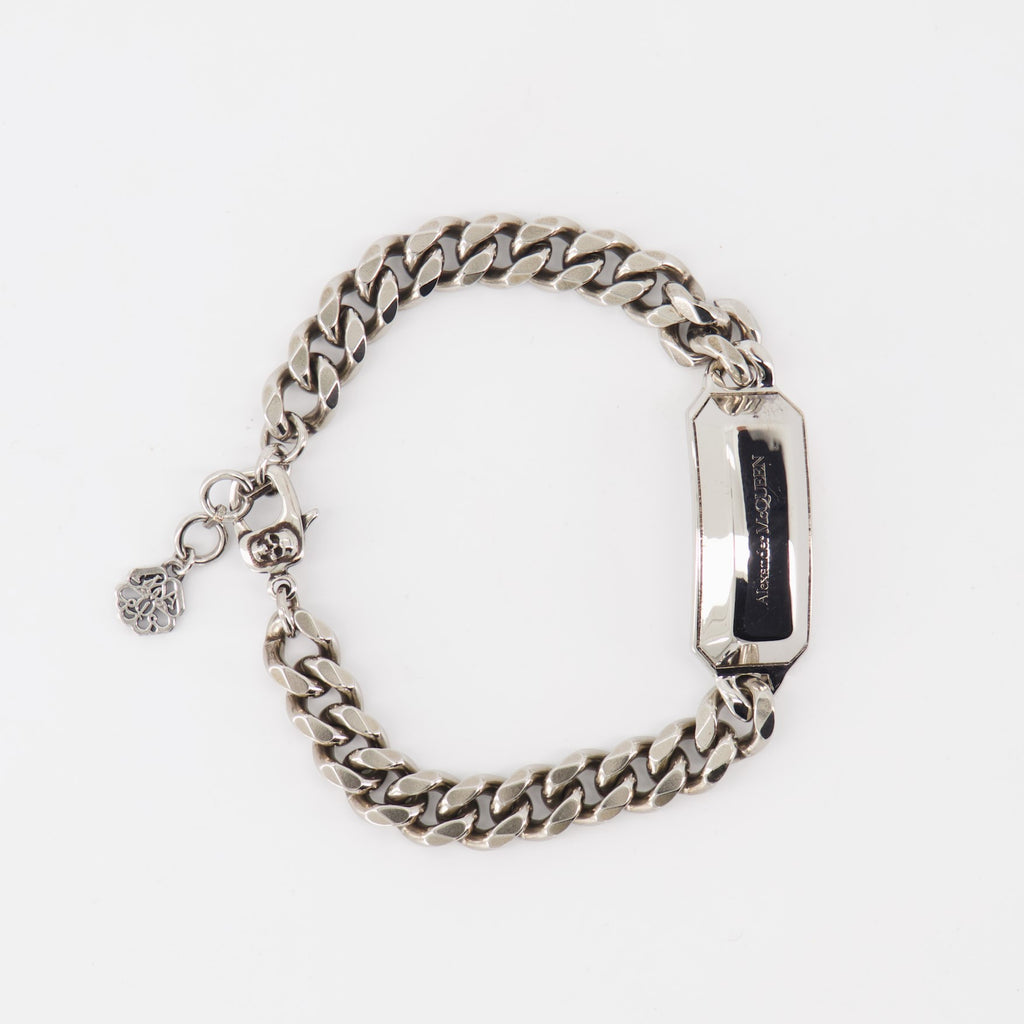 Bijoux Bracelet gravé Alexander McQueen Argenté Homme