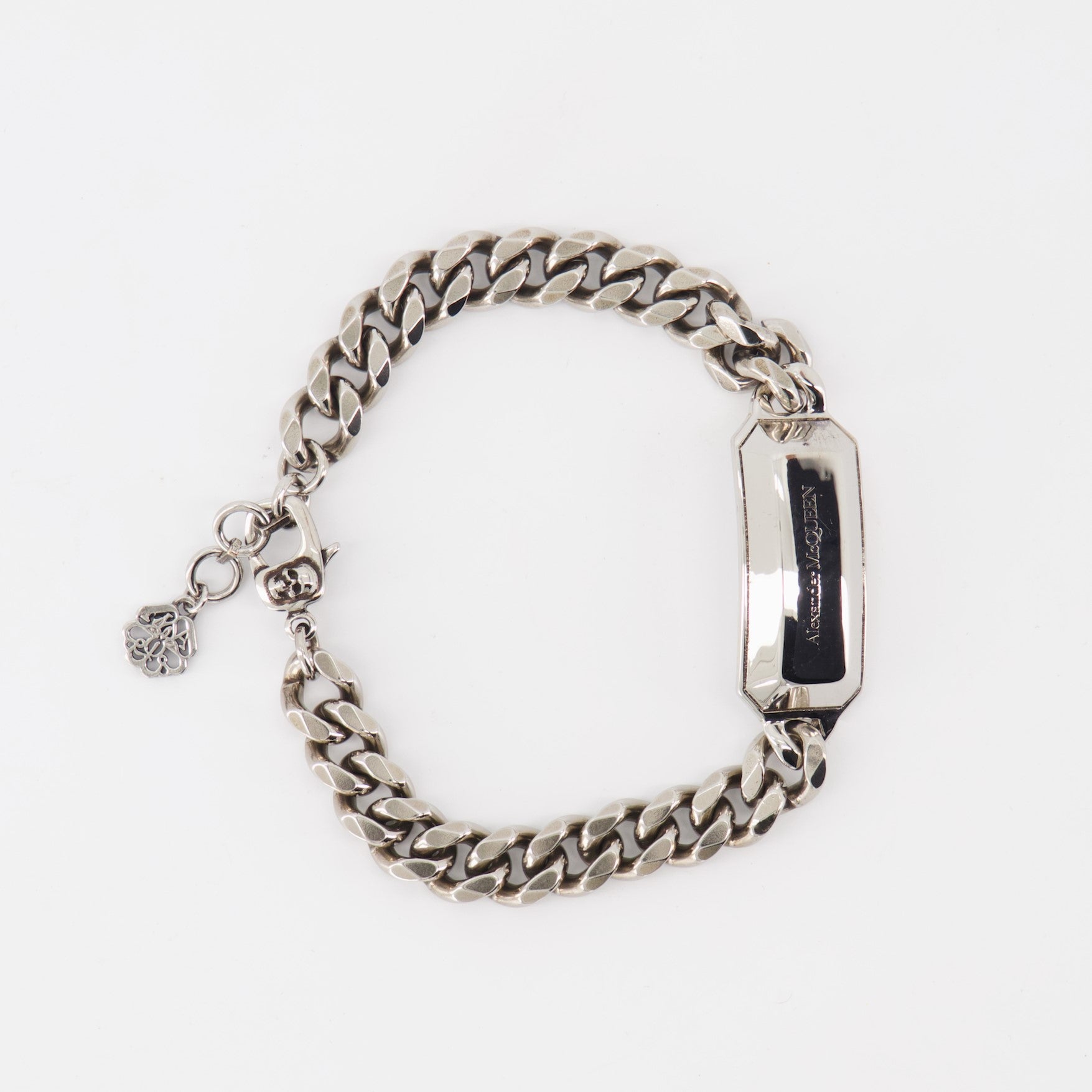 Bijoux Bracelet gravé Alexander McQueen Argenté Homme