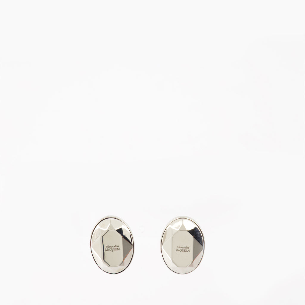 Bijoux Boucles d'oreilles The Faceted Stone Alexander McQueen Argenté Femme