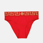 Moda praia Culotte de bain à bordures Greca Versace Vermelho Femme
