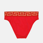 Moda praia Culotte de bain à bordures Greca Versace Vermelho Femme
