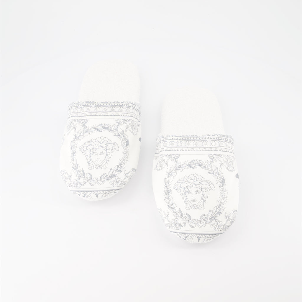 Roupa íntima e homewear Chaussons Medusa Versace Branco Unissex