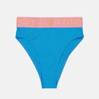 Moda de playa Culotte de bain à bordures Greca Versace Azul Femme