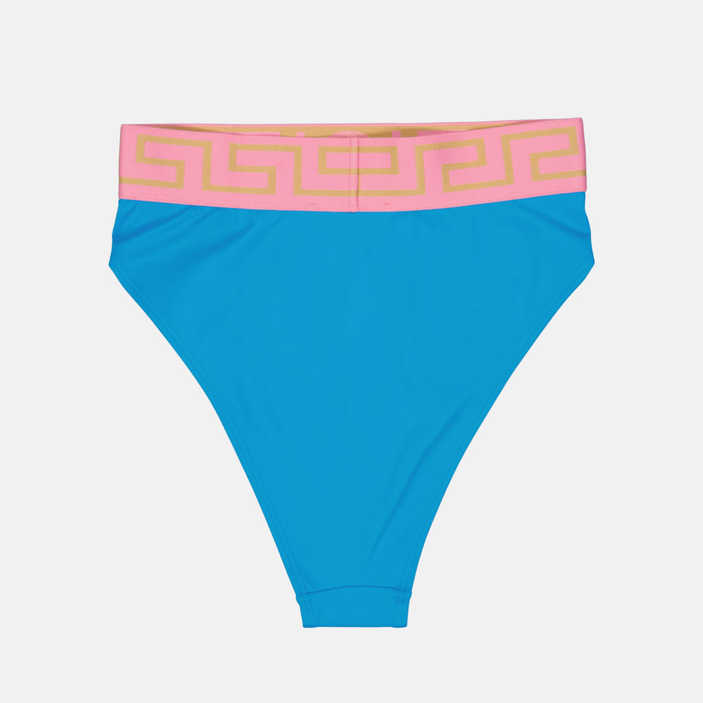 Moda de playa Culotte de bain à bordures Greca Versace Azul Femme