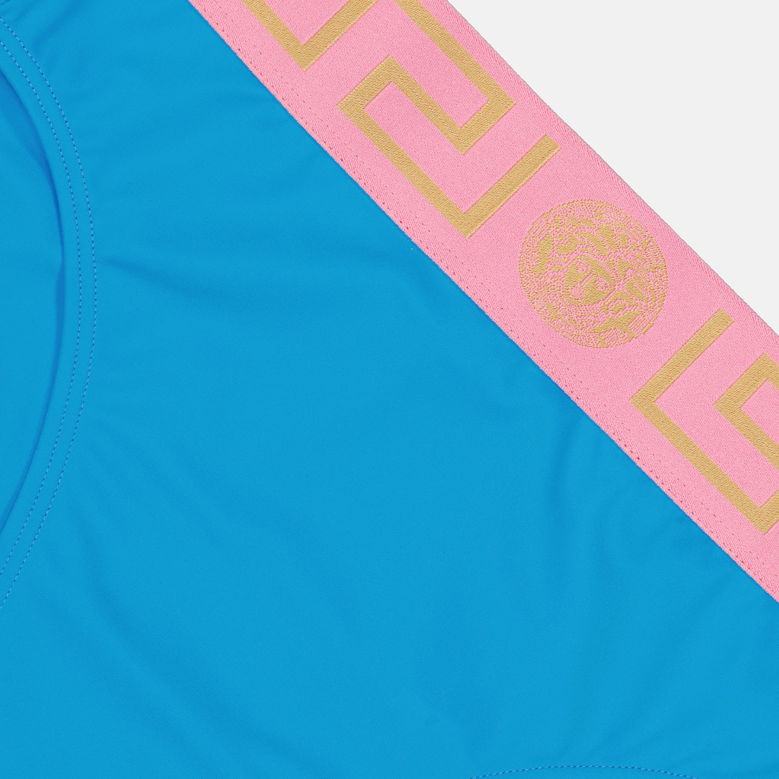 Moda de playa Culotte de bain à bordures Greca Versace Azul Femme