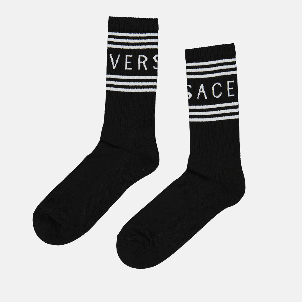 Sous-vêtements et homewear Chaussettes 90s Vintage Logo Versace Noir Homme