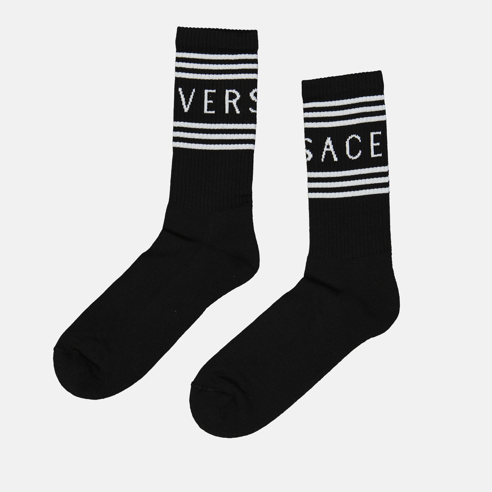 Roupa íntima e homewear Chaussettes 90s Vintage Logo Versace Preto Homme