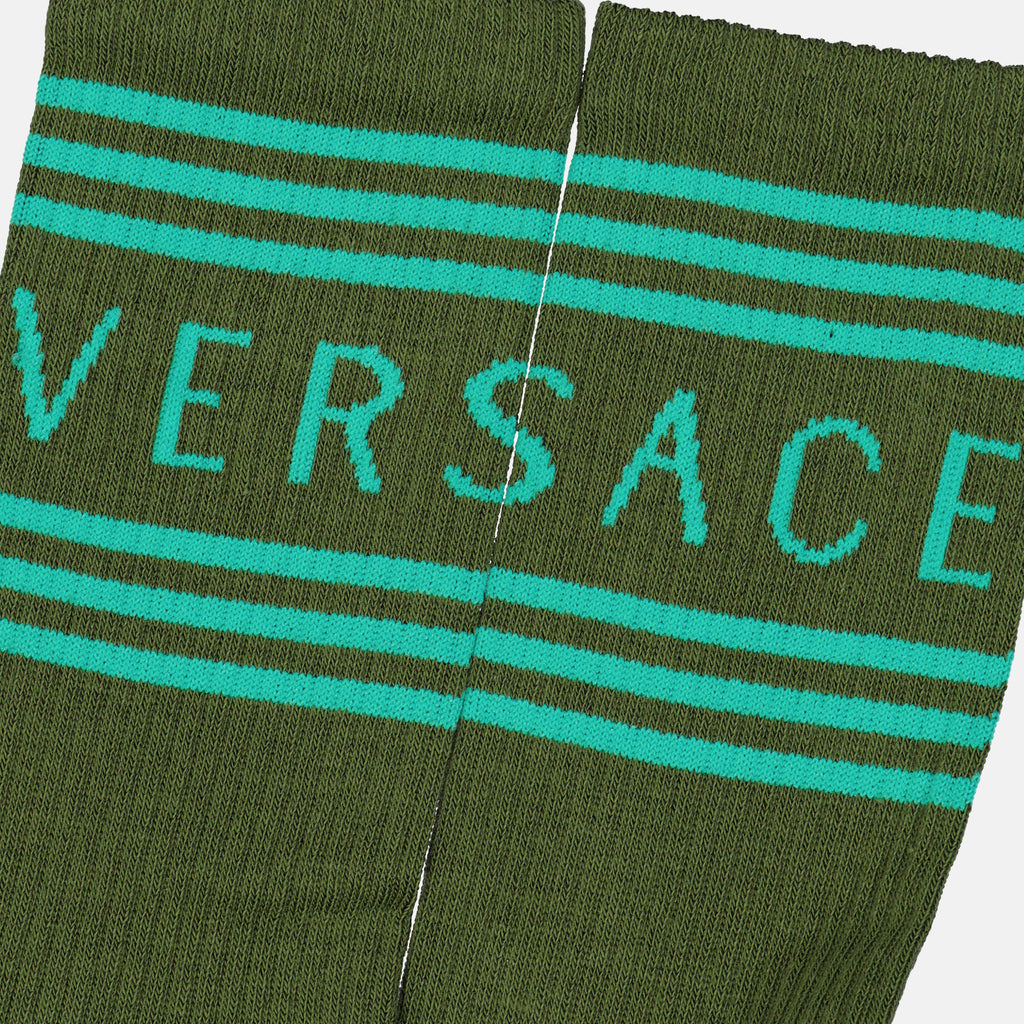 Sous-vêtements et homewear Chaussettes 90s Vintage Logo Versace Vert Homme