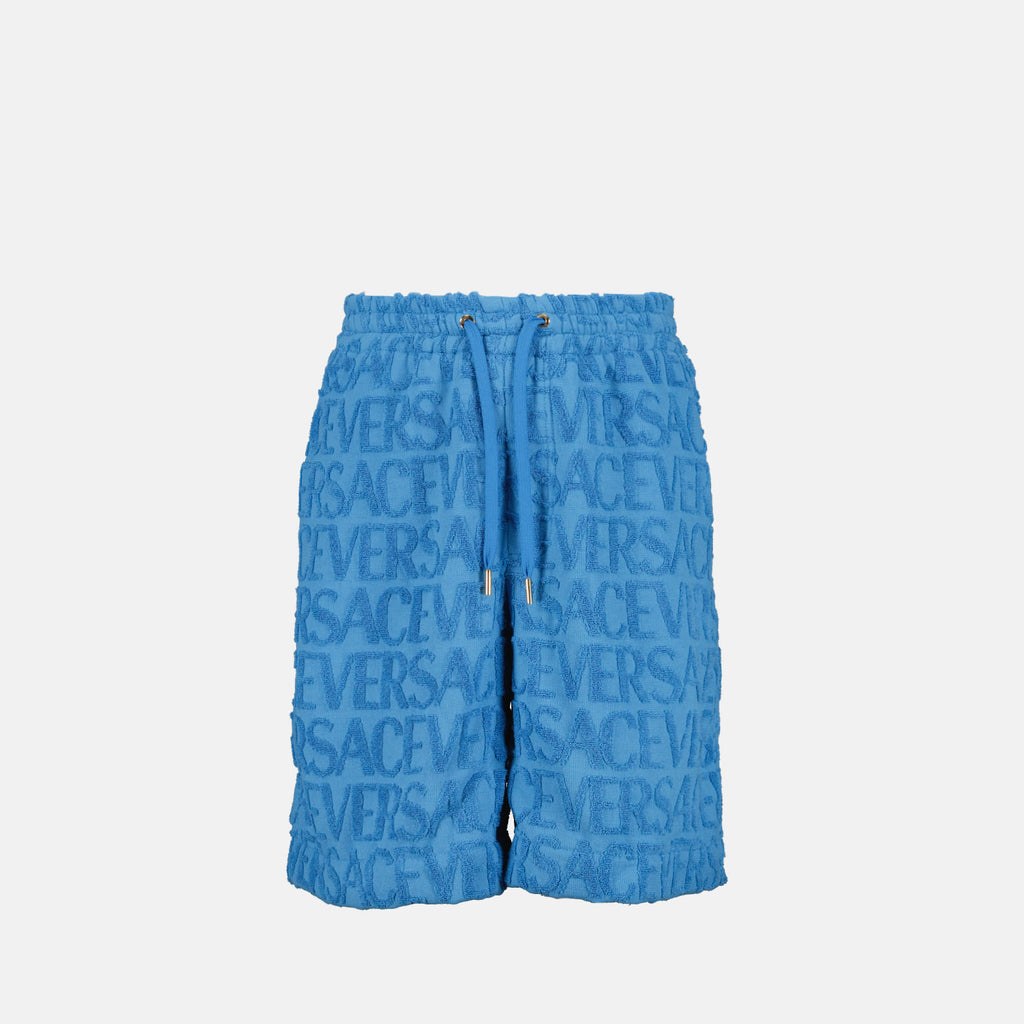 Shorts Short éponge Versace Allover Versace Blau Homme