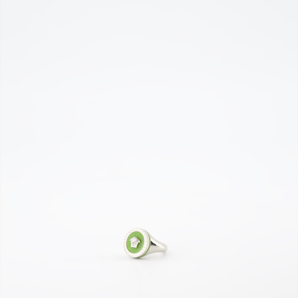 Bijoux Bague Médusa Versace Vert Homme