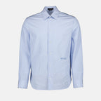 Hemden Chemise Seashell baroque Versace Blau Homme