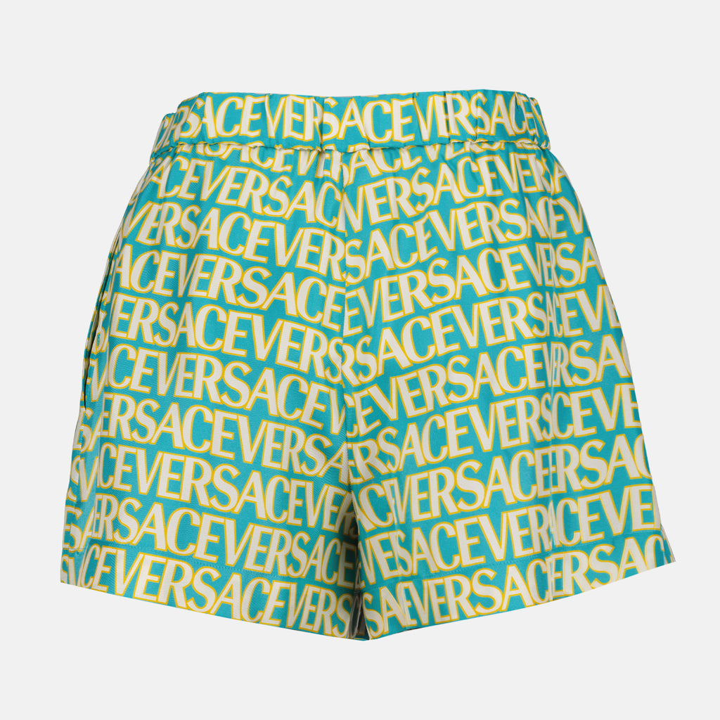 ショートパンツ ヴェルサーチ オールオーバー スイムショーツ Versace 青 女性