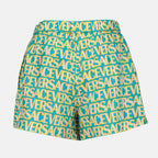 ショートパンツ ヴェルサーチ オールオーバー スイムショーツ Versace 青 女性