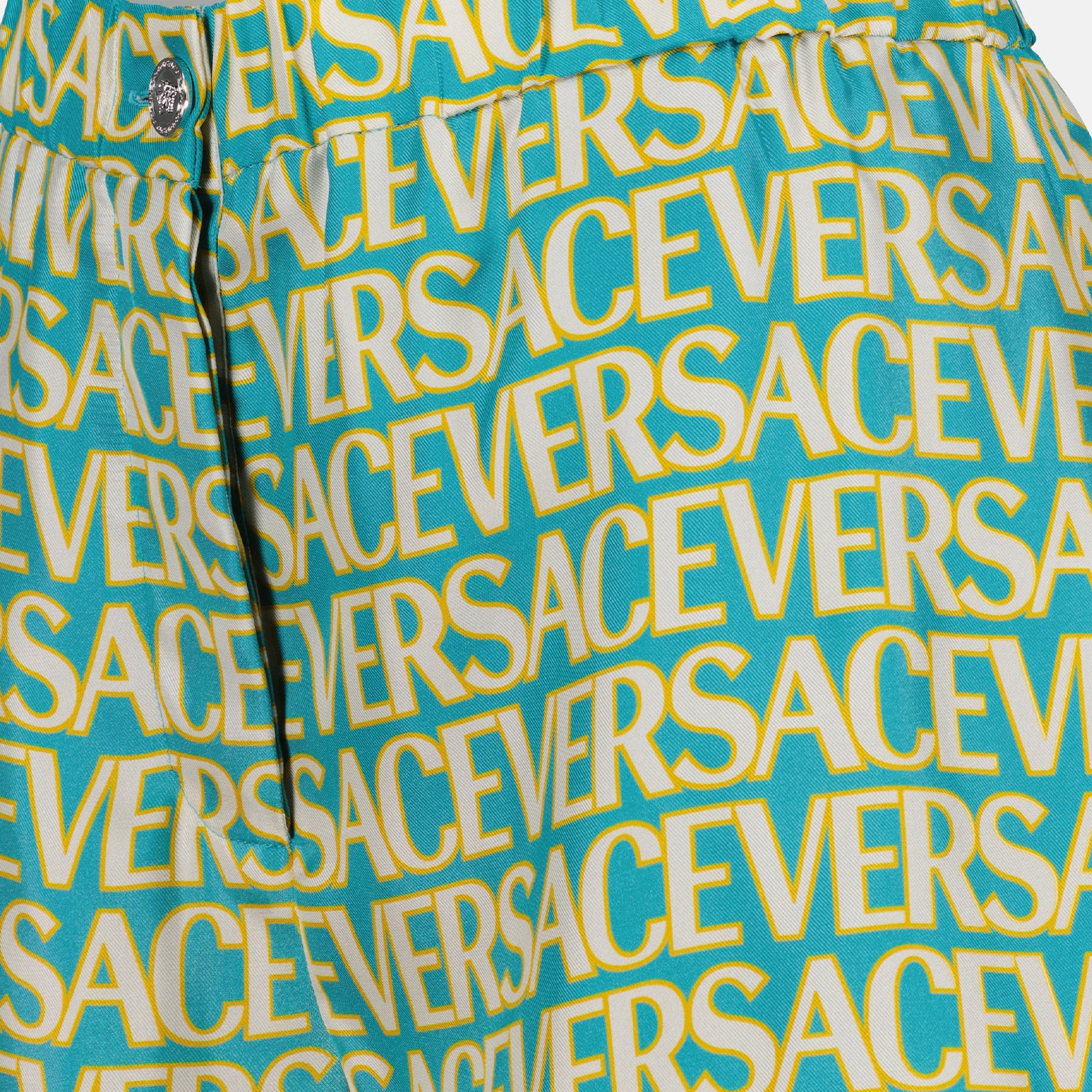 ショートパンツ ヴェルサーチ オールオーバー スイムショーツ Versace 青 女性