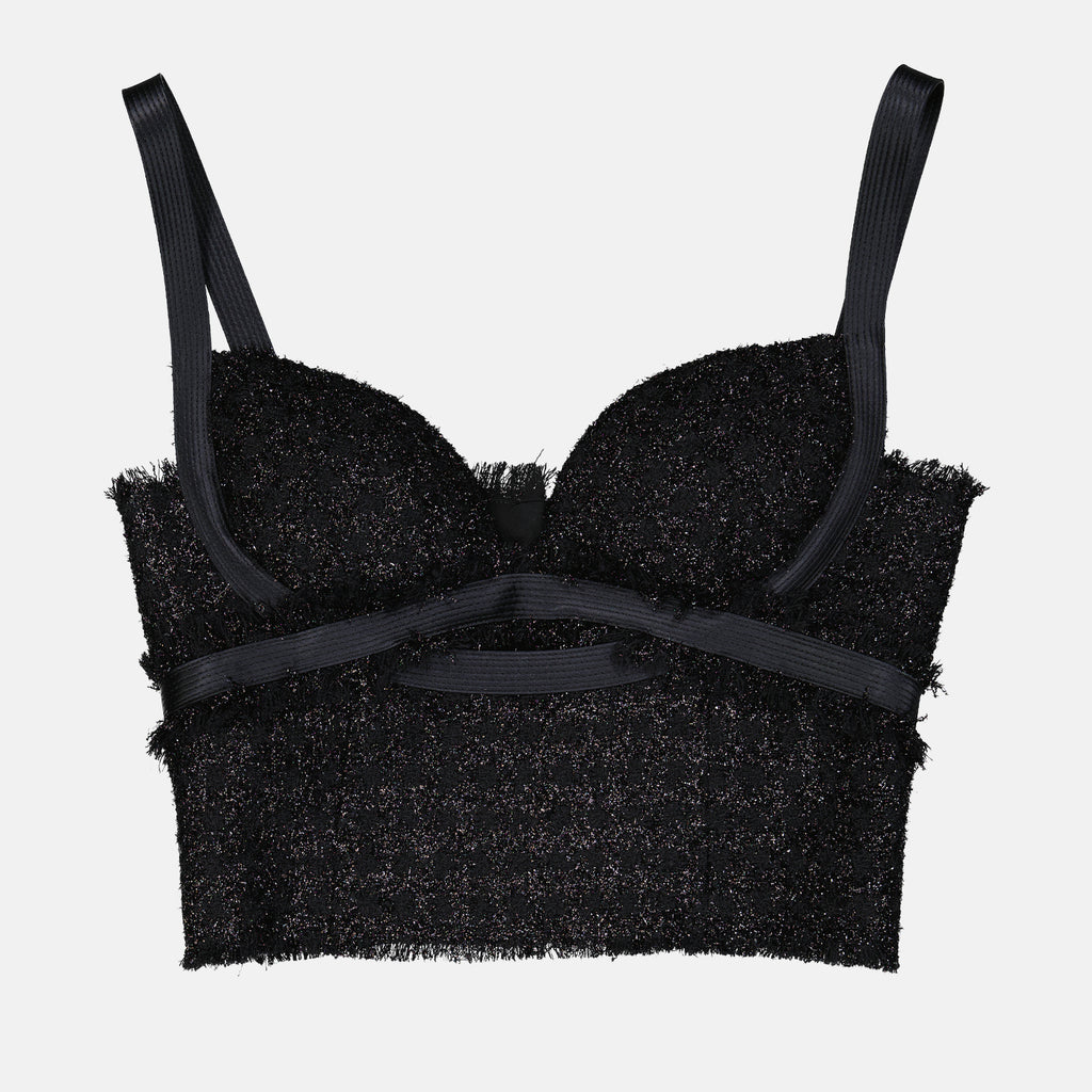 Tops Haut bustier Versace Noir Femme
