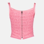 Top Top éponge Versace Allover Versace Rosa Femme