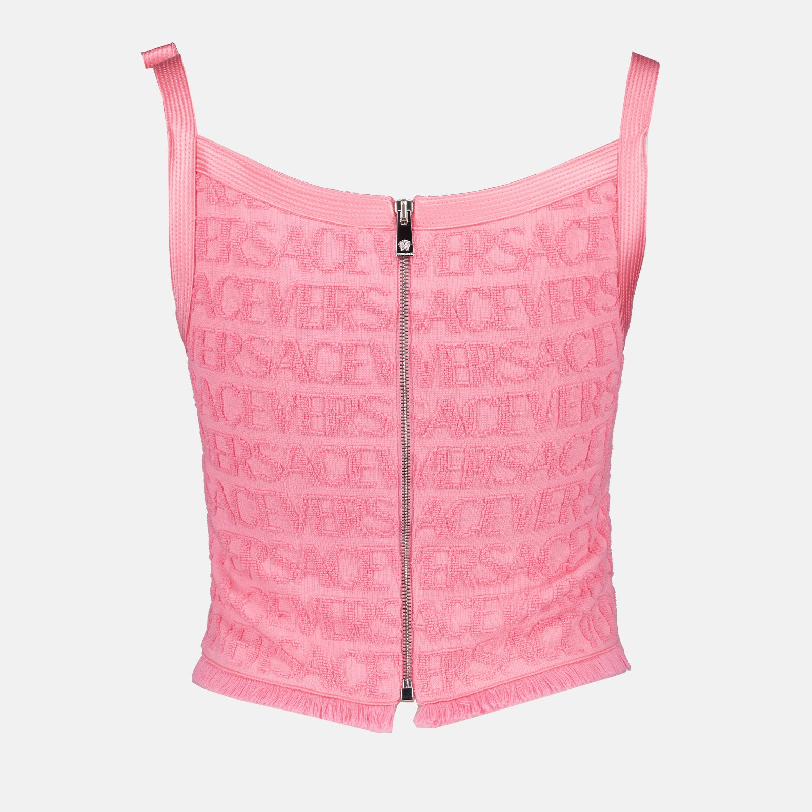 Top Top éponge Versace Allover Versace Rosa Femme