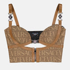 Tops Haut bustier Versace Allover Versace Marron Femme