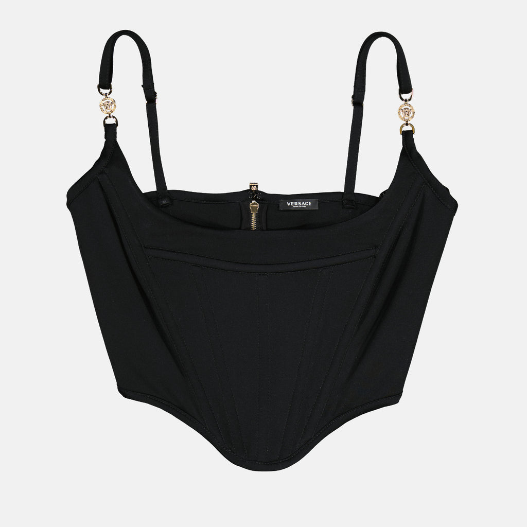 Tops Haut corset Medusa 95' Versace Noir Femme