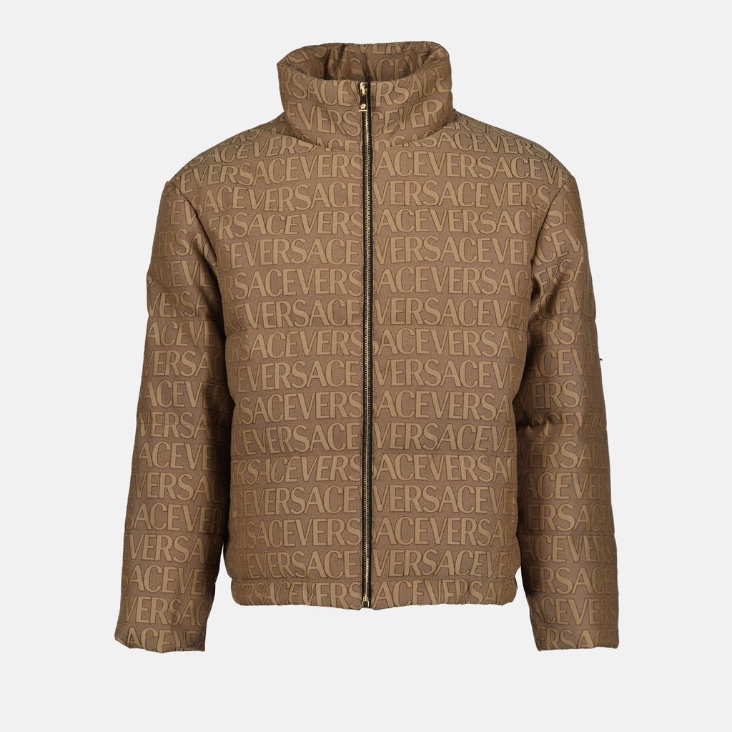 Manteaux Doudoune Versace Allover Versace Marron Homme