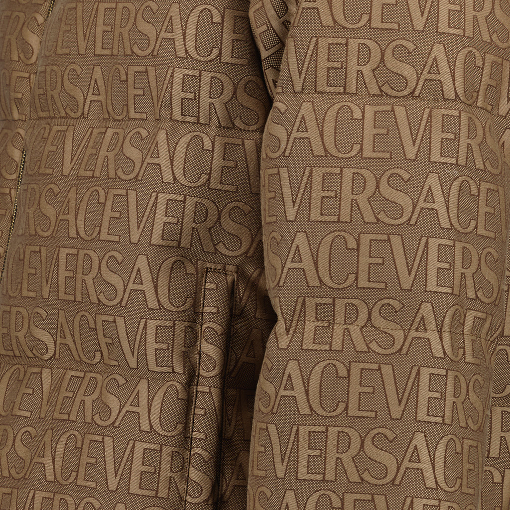 Manteaux Doudoune Versace Allover Versace Marron Homme