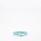 Bijoux Bracelet en cuir La Medusa Versace Bleu Homme