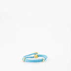 Bijoux Bracelet en cuir La Medusa Versace Bleu Homme