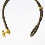 Bijoux Bracelet en cuir La Medusa Versace Vert Homme