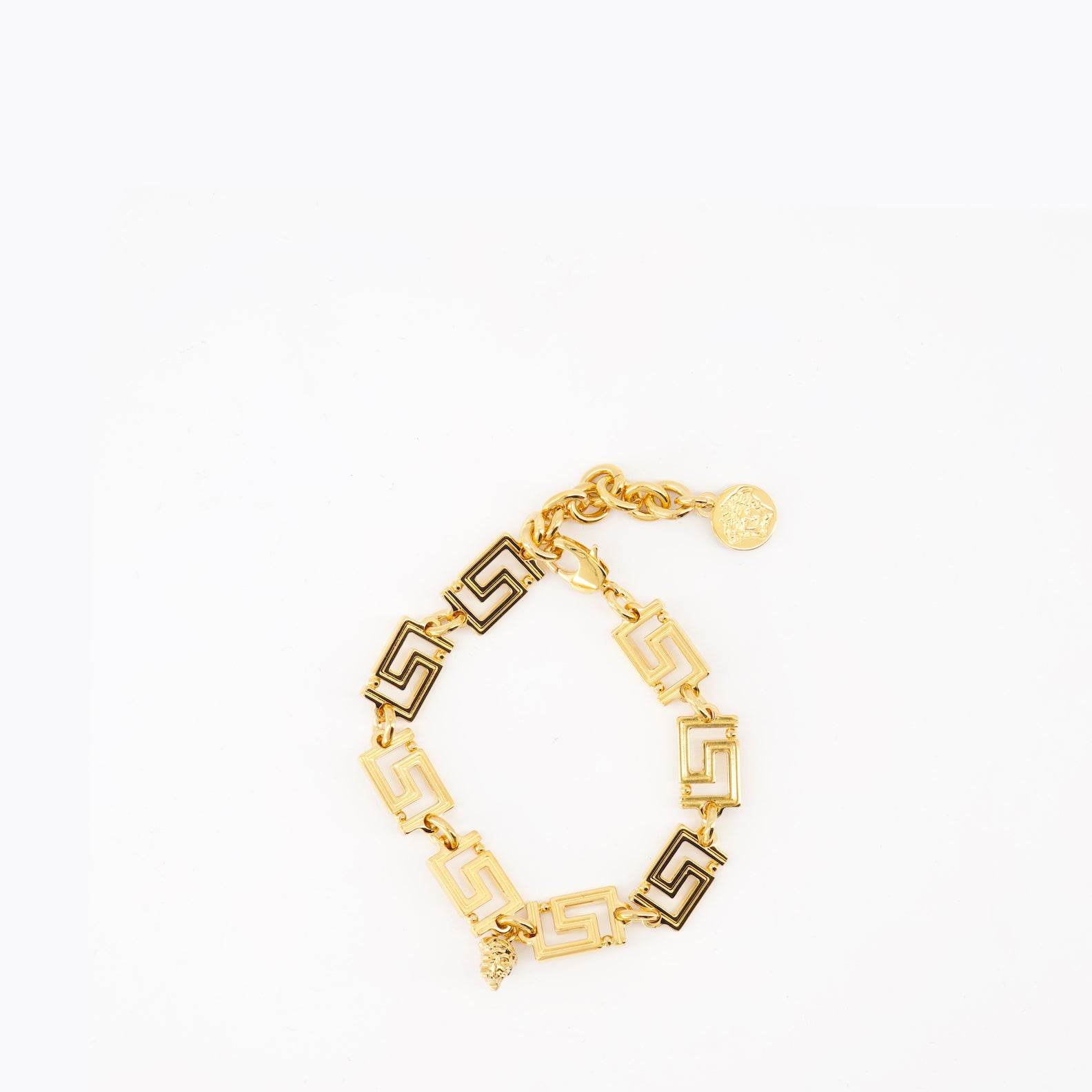 Bijoux Bracelet Greca Versace Doré Homme